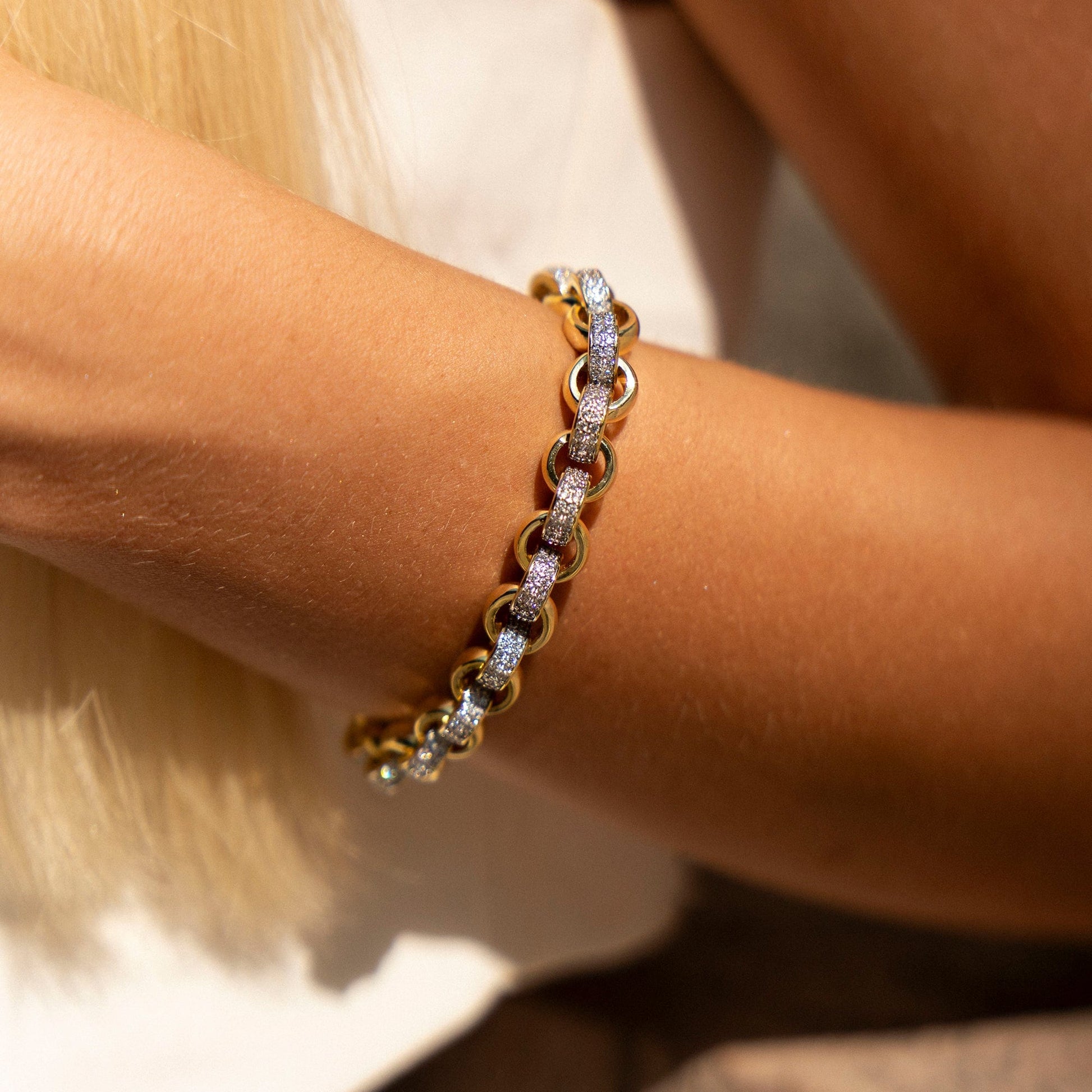 ALL WEAR Bracelets Diamond Belcher bracelet 10mm - Gold