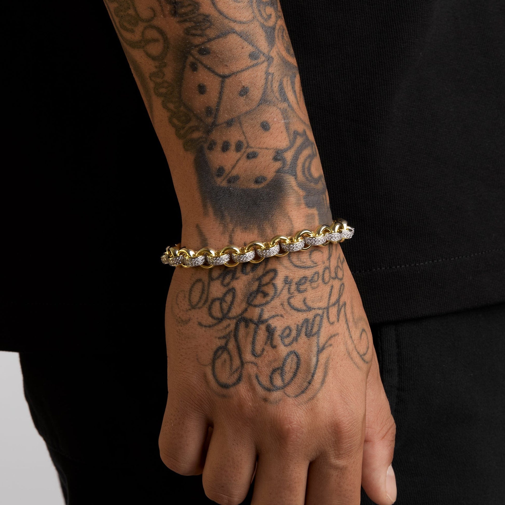 ALL WEAR Bracelets Diamond Belcher bracelet 10mm - Gold