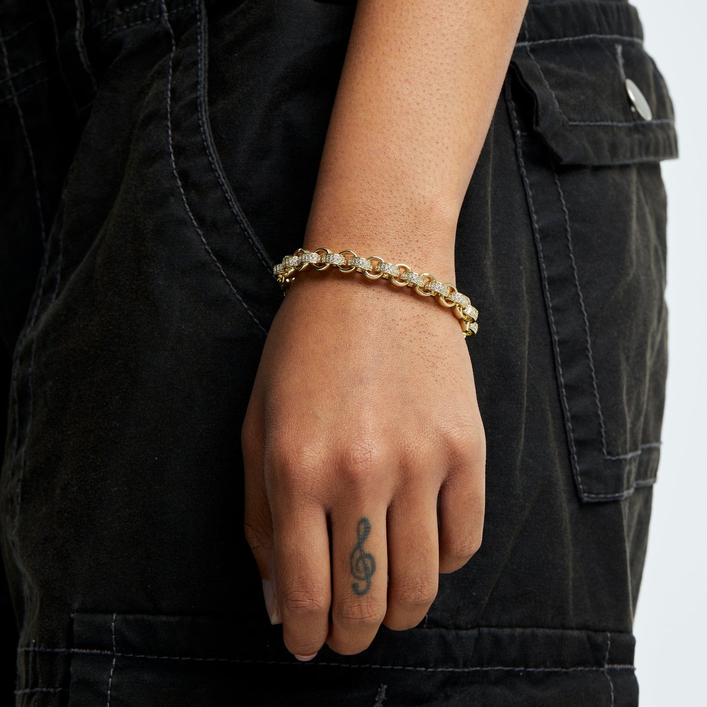 All Wear Bracelets Diamond Belcher Bracelet 8mm - Gold