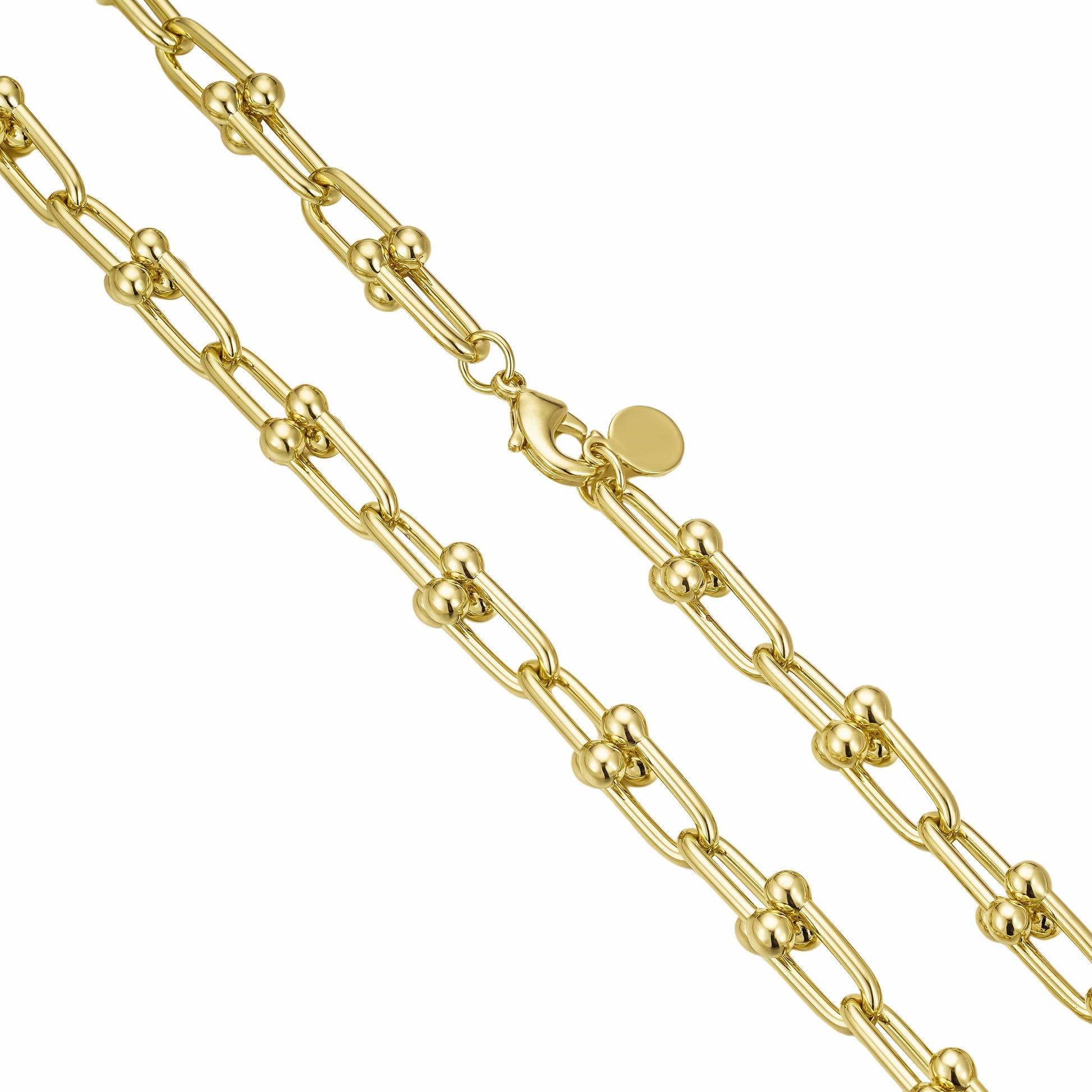 Layer it or wear solo Chains U-Link Ball Chain 7mm - Gold