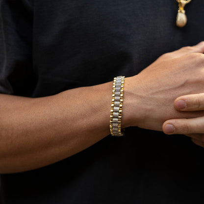 Timeless Elegance and Style Bracelets Diamond Rolex Link Bracelet 12mm - Gold