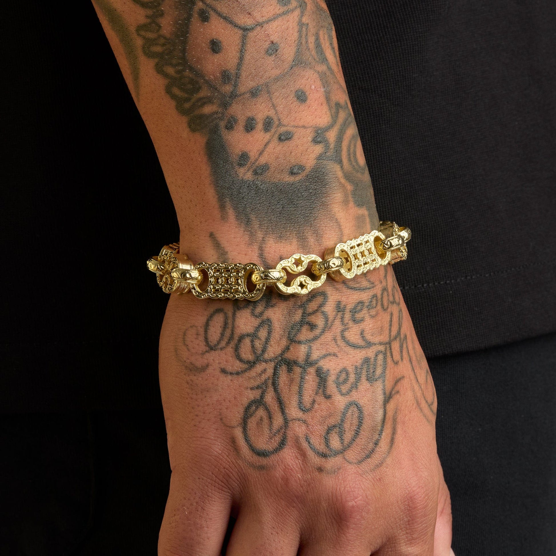 Signature Style Bracelets Stars & Bars Bracelet 13mm - Gold (Albert Clasp)