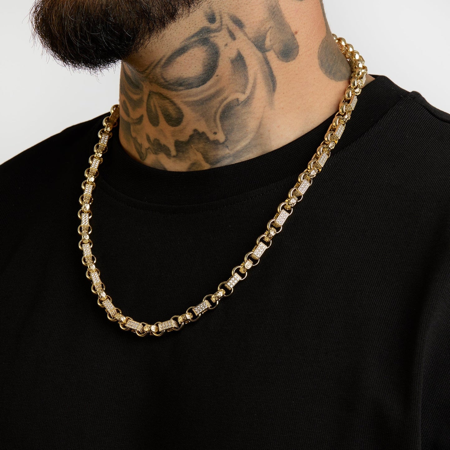ALL WEAR Diamond Gypsy Link Chain 9mm - Gold