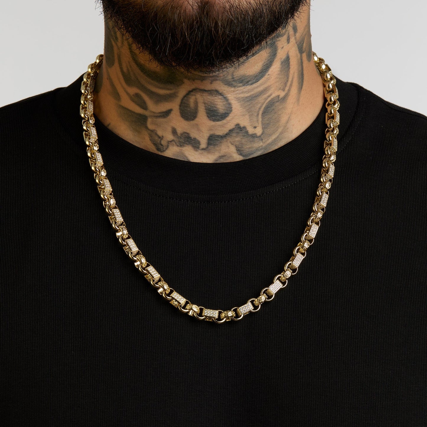 ALL WEAR Diamond Gypsy Link Chain 9mm - Gold