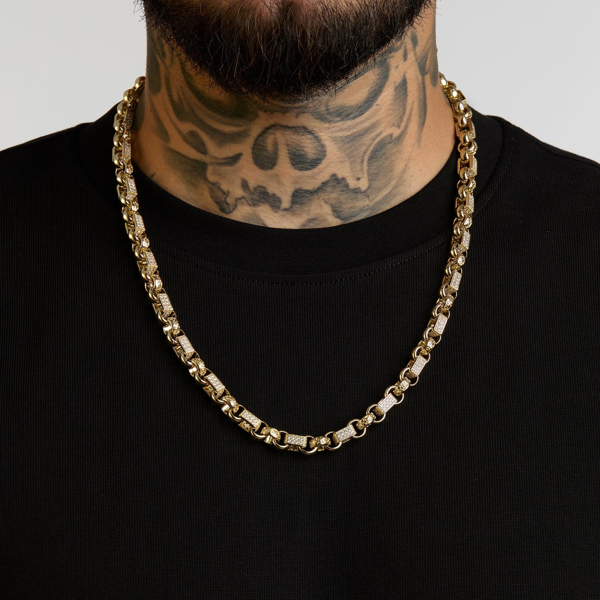 ALL WEAR Diamond Gypsy Link Chain 9mm - Gold