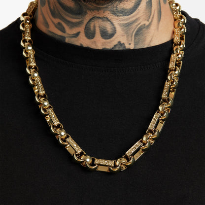 ALL WEAR Gypsy Link Chain 13mm - Gold (Albert Clasp)